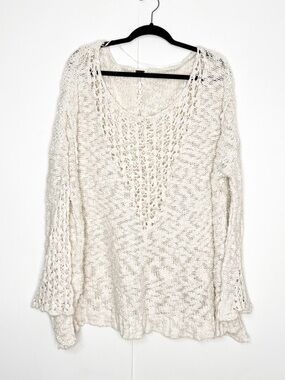 Free People Oversized Crochet Sweater